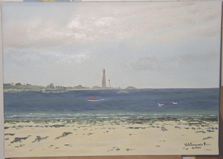 Ile Vierge, huile sur toile, collection personnelle